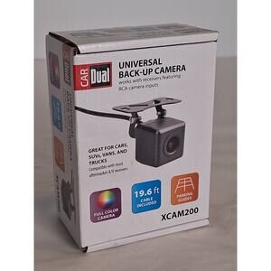 Dual XCAM200 Universal Backup Camera RCA 19.6ft Cable New in Box Parking Guides